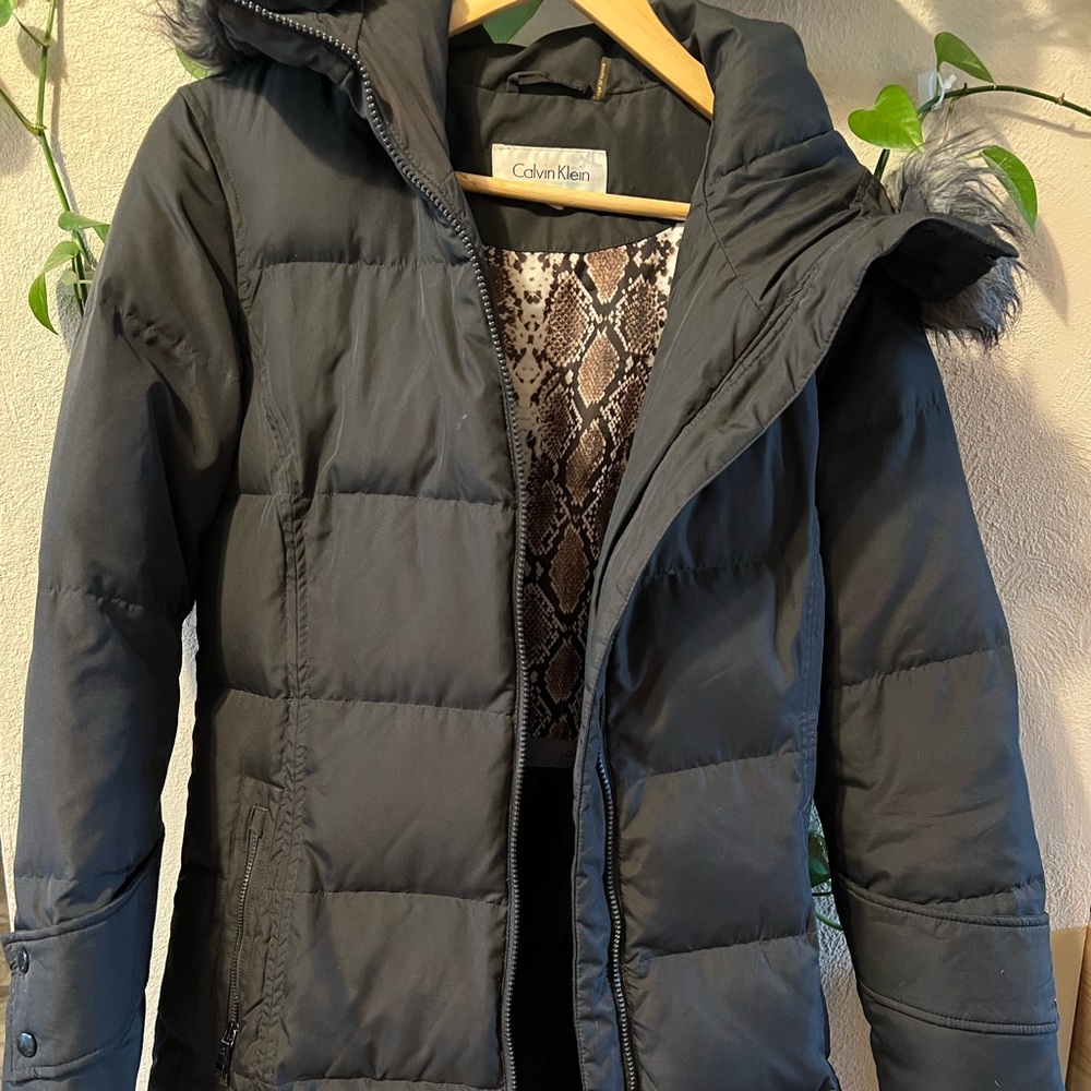 Black Jacket with faux fur hood